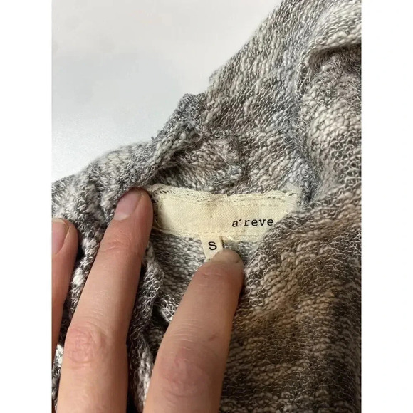 A'Reve Gray Knit Boho Lace Open Belted Cardigan Womens Size Small - Picture 4 of 7